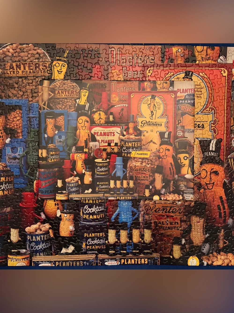 Springbok-500 pc puzzle- Nuts About Mr Peanut